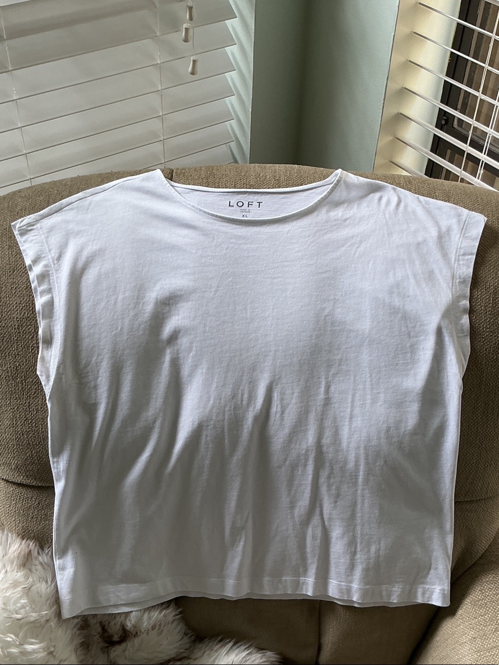 LOFT XL White Boxy Tee